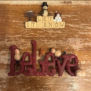 Festive 'Believe' Holiday Decoration